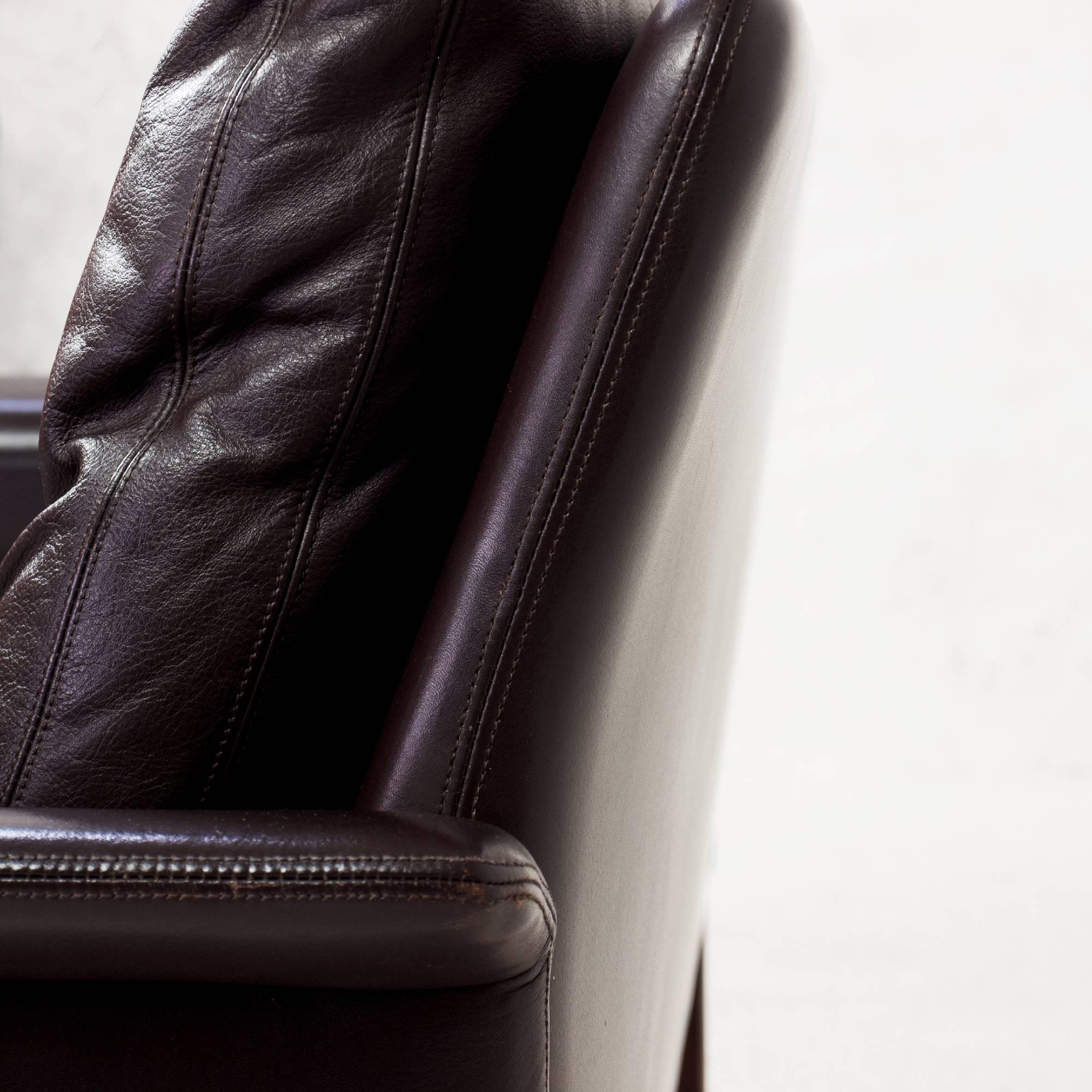 Hans Olsen Two-Seat Leather Sofa Model 500 for C/S Møbler 1