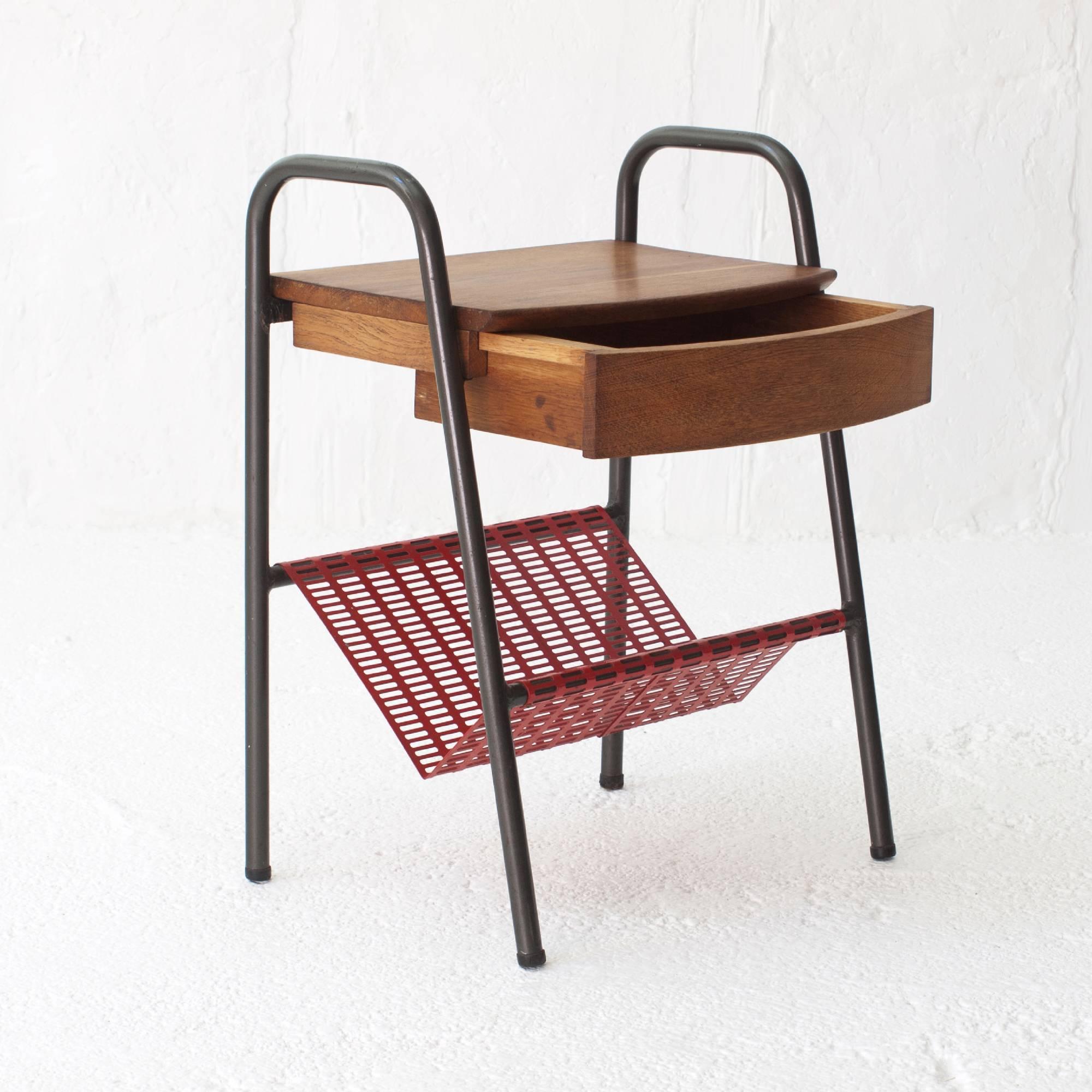 Mid-Century Modern Table de nuit Jacques Hitier de la série Miami pour Tubauto, années 1950