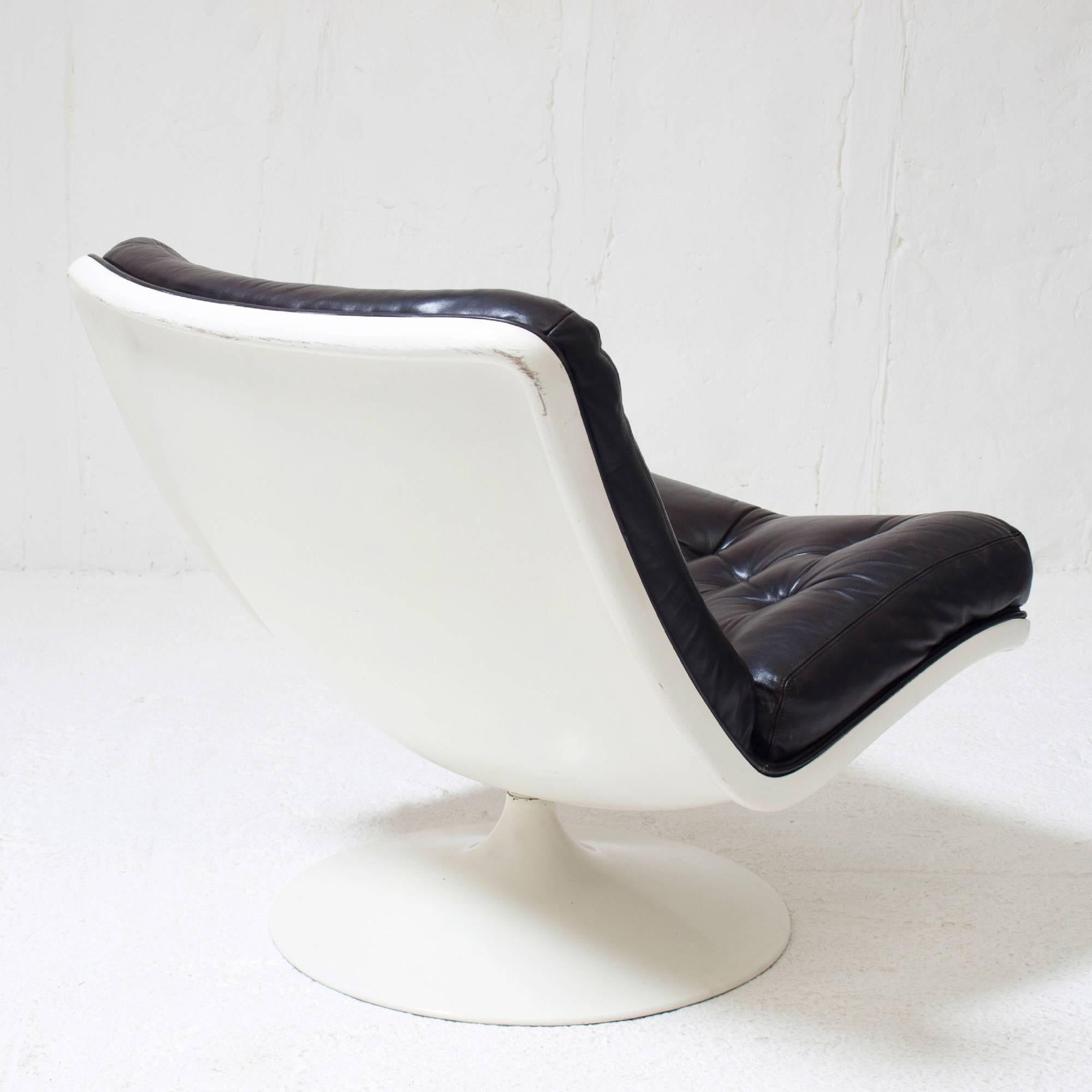 Mid-Century Modern Geoffrey D. Harcourt Swivel Lounge Chair F976 for Artifort, 1960s