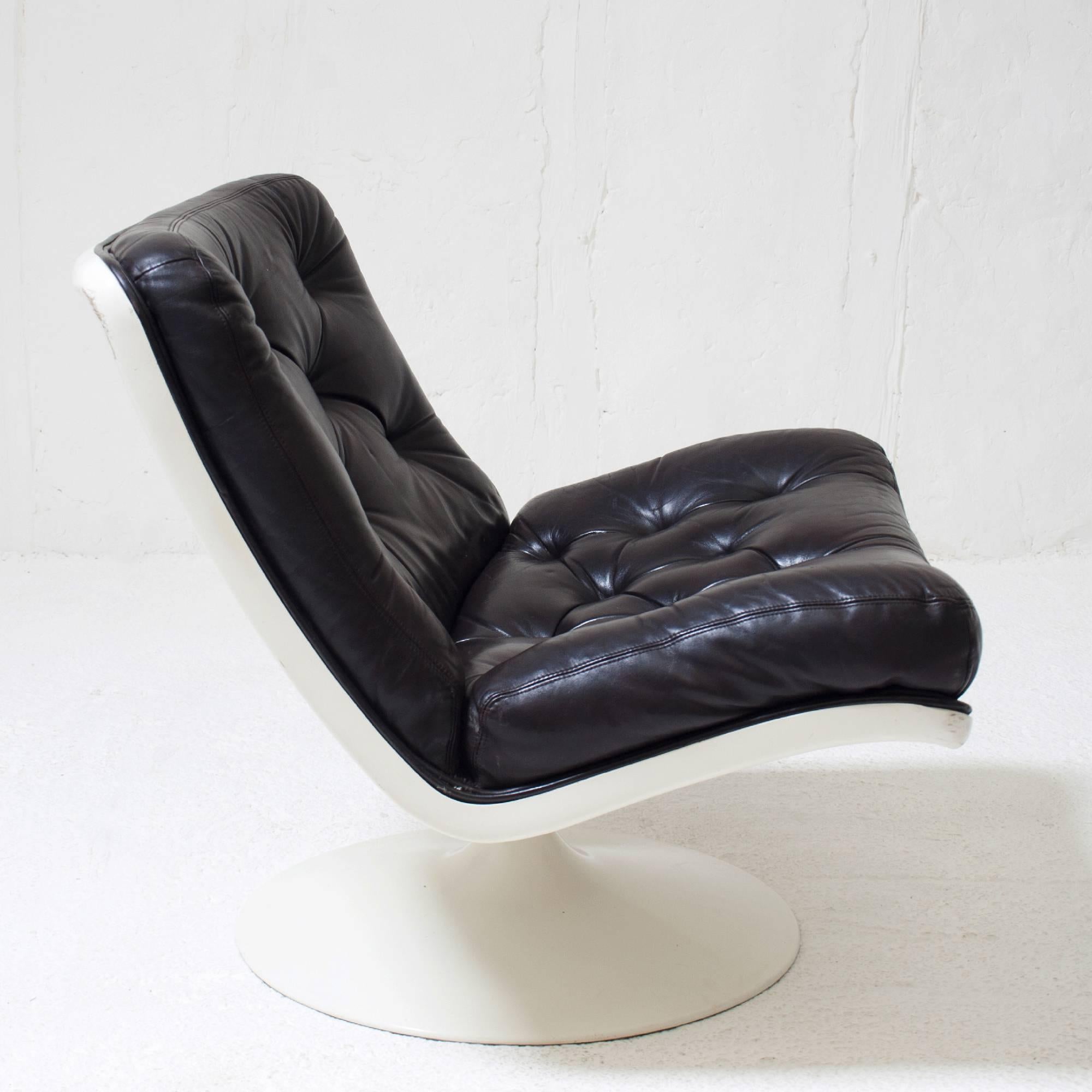 Dutch Geoffrey D. Harcourt Swivel Lounge Chair F976 for Artifort, 1960s