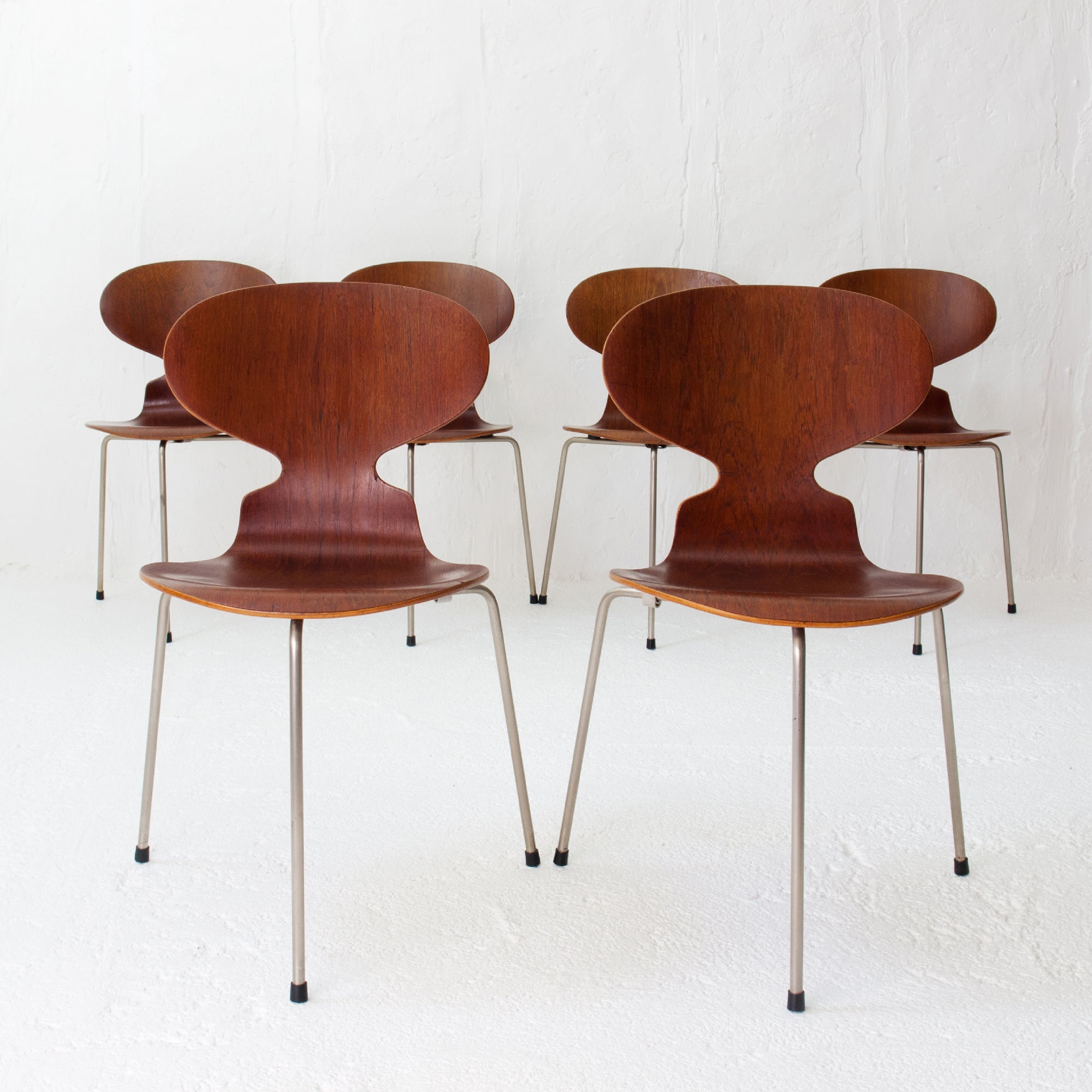 Teak Ant Chairs 3100 Arne Jacobsen For Fritz Hansen, Early Teak Ant Chairs 3100 Arne Jacobsen For Fritz Hansen, Early