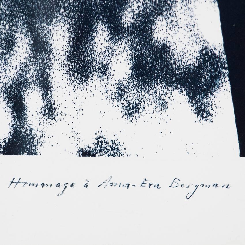 Modern Hans Hartung Litograph Hommage à Anna-Eva Bergman 22/95