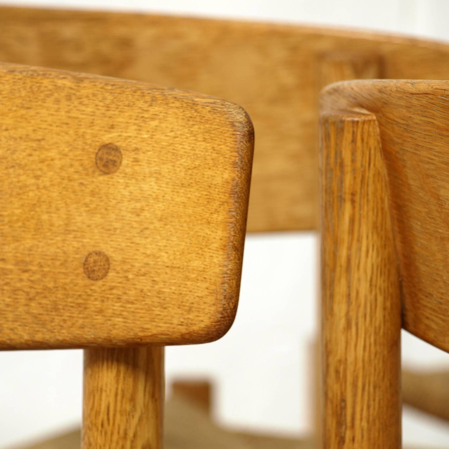 Papercord Six Børge Mogensen J39 Chairs in Oak for FDB, Denmark