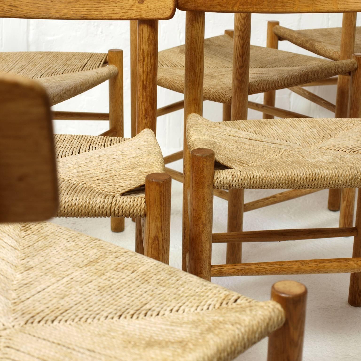 Six Børge Mogensen J39 Chairs in Oak for FDB, Denmark 1
