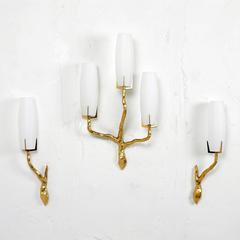 Wall Lights by Maison Arlus in Style of Felix Agostini, 1960s