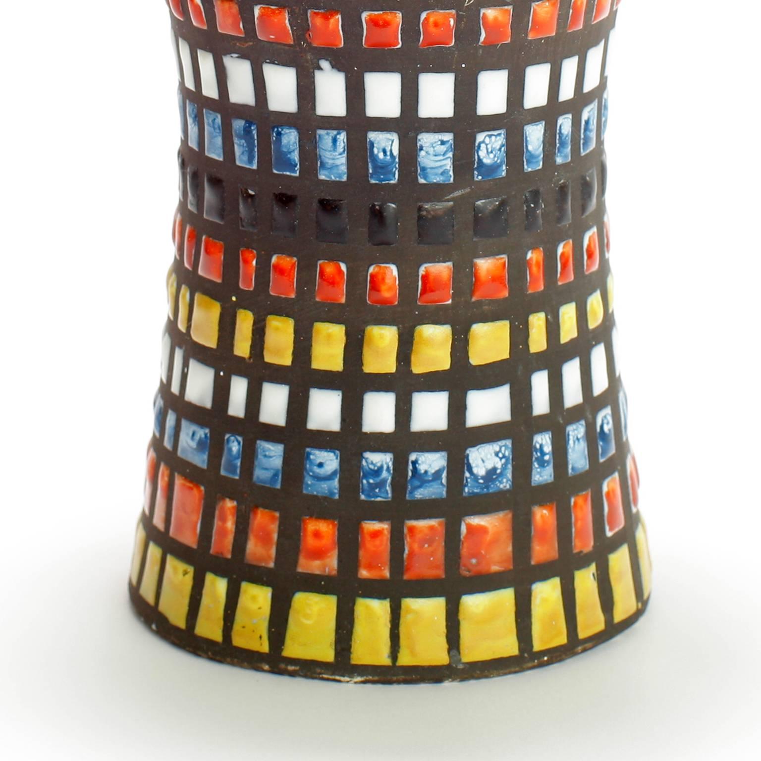 Céramique Vase Diabolo Roger Capron Vallauris:: France:: années 1950
