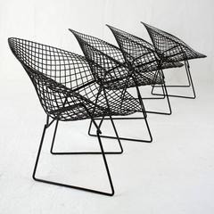 Set of Four Diamond Chairs by Harry Bertoia for Knoll