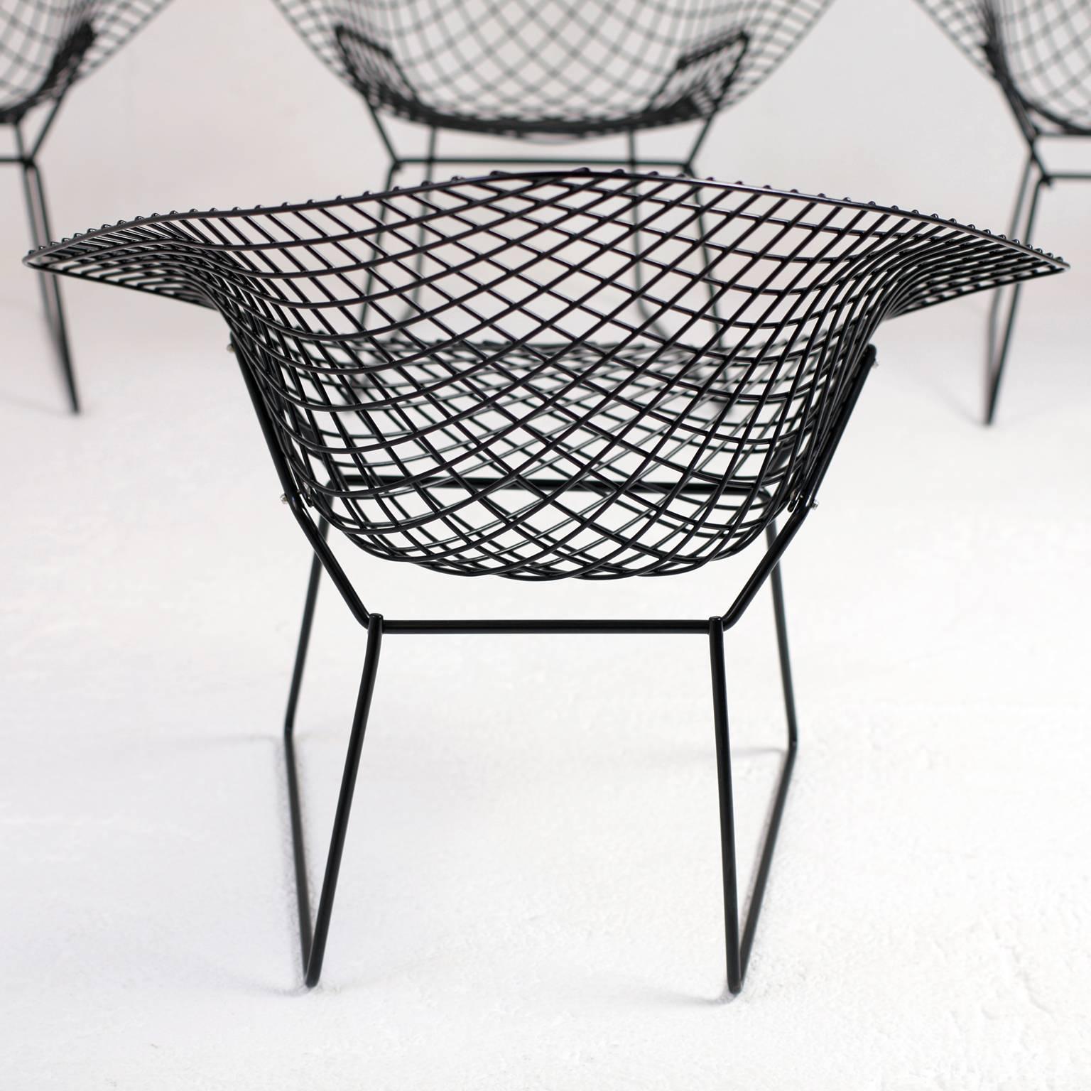 Set of Four Diamond Chairs by Harry Bertoia for Knoll In Excellent Condition In Saint  Ouen, FR