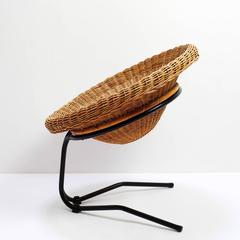 Arnold Bueno de Mesquita Wicker Lounge Chair for Rohé Noordwolde, 1960s
