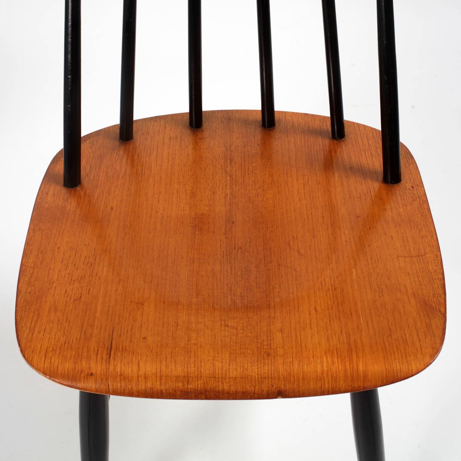 Mid-Century Modern Four Fanett Chairs or T55, Ilmari Tapiovaara for Edsby Verken Sweden Design 1949