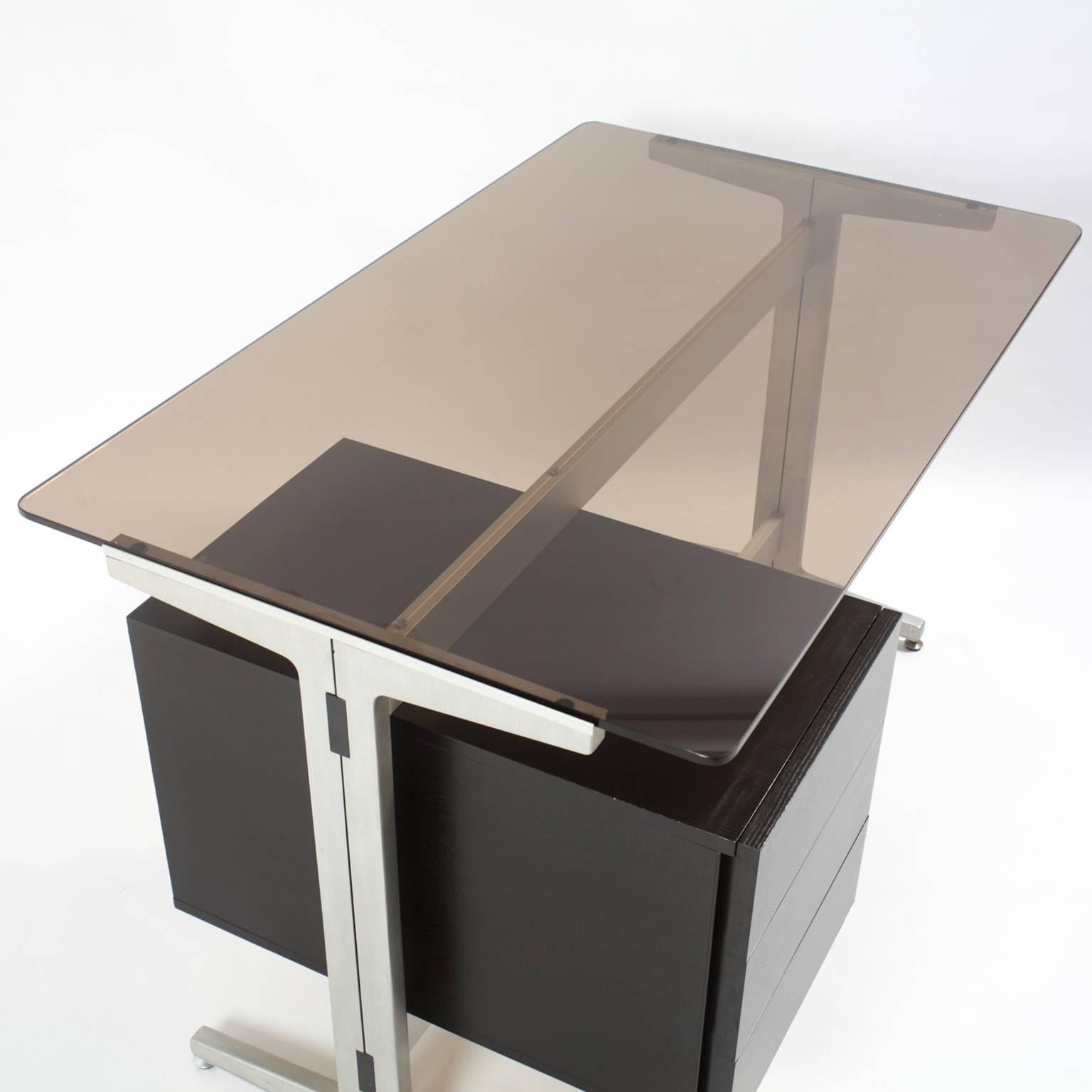 Aluminum Desk by Etienne Fermigier, 1970s, France