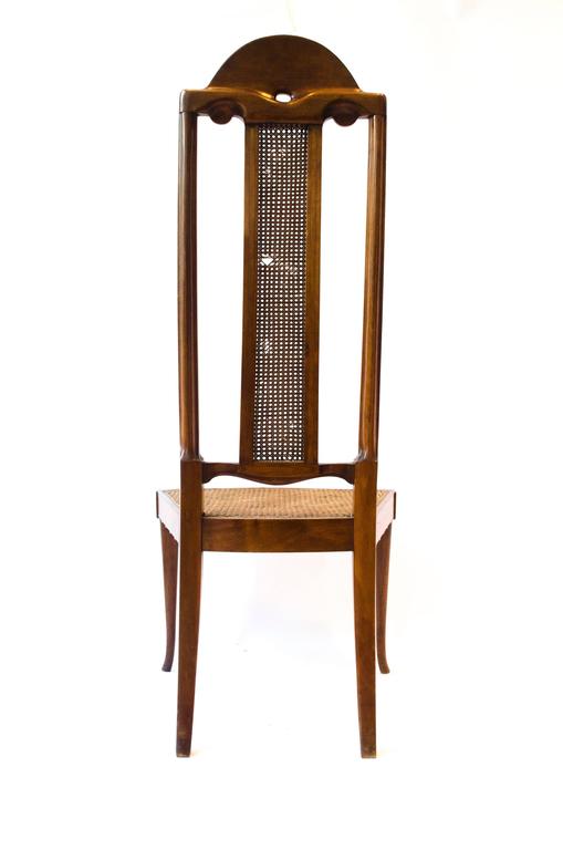 Hand-Crafted George Walton. A Rare Arts & Crafts Philippines Cane Chair with Serpentine Back For Sale
