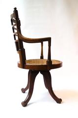 E W Godwin A Rare Anglo-Japanese Jacobean or Old English Desk Swivel Armchair
