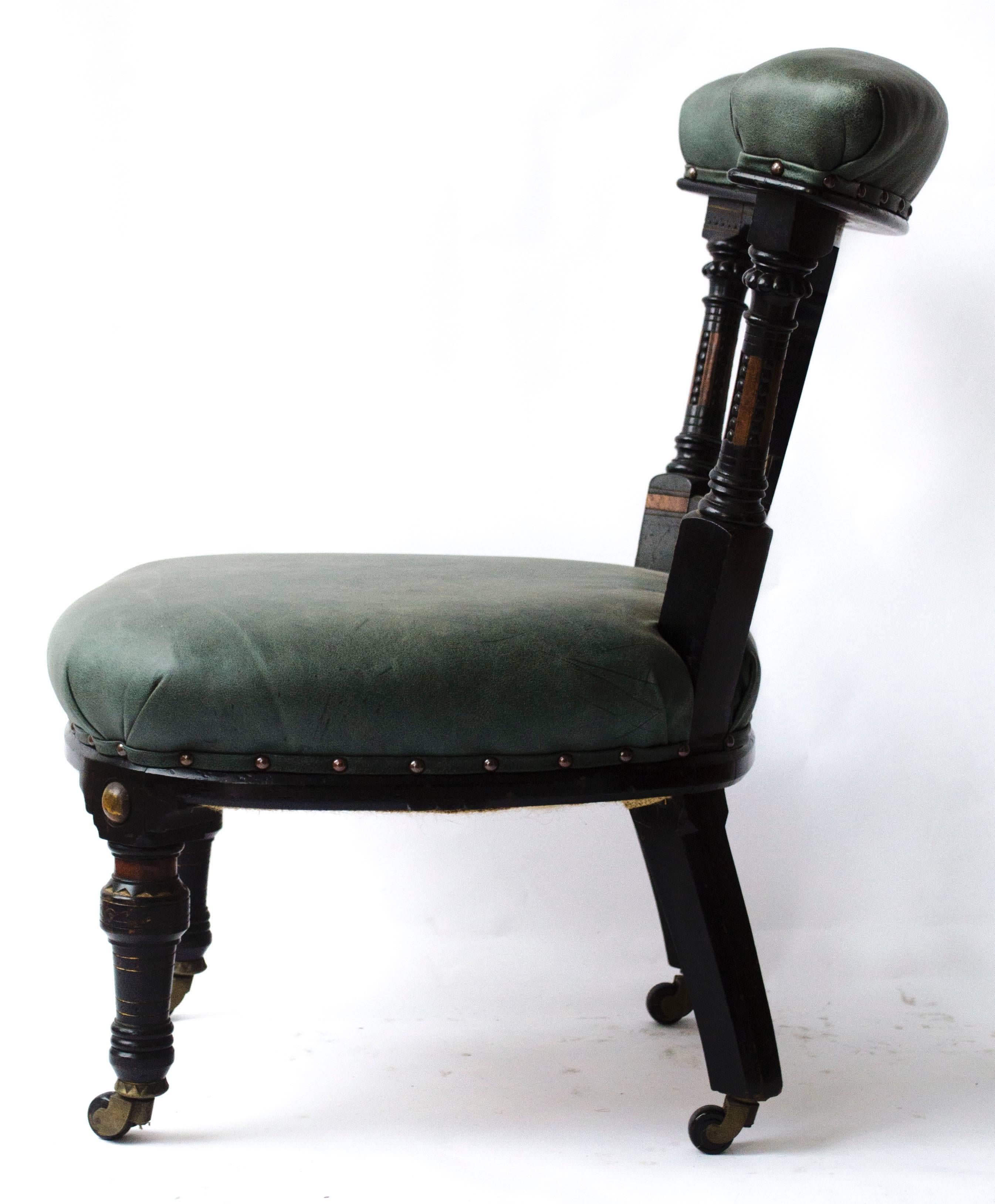 Ogdens Of Manchester. An Aesthetic Movement Ebonized and Parcel Gilt ...