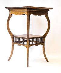 E W Godwin, style of. A pair of Ash Arts & Crafts Anglo-Japanese Side Tables.