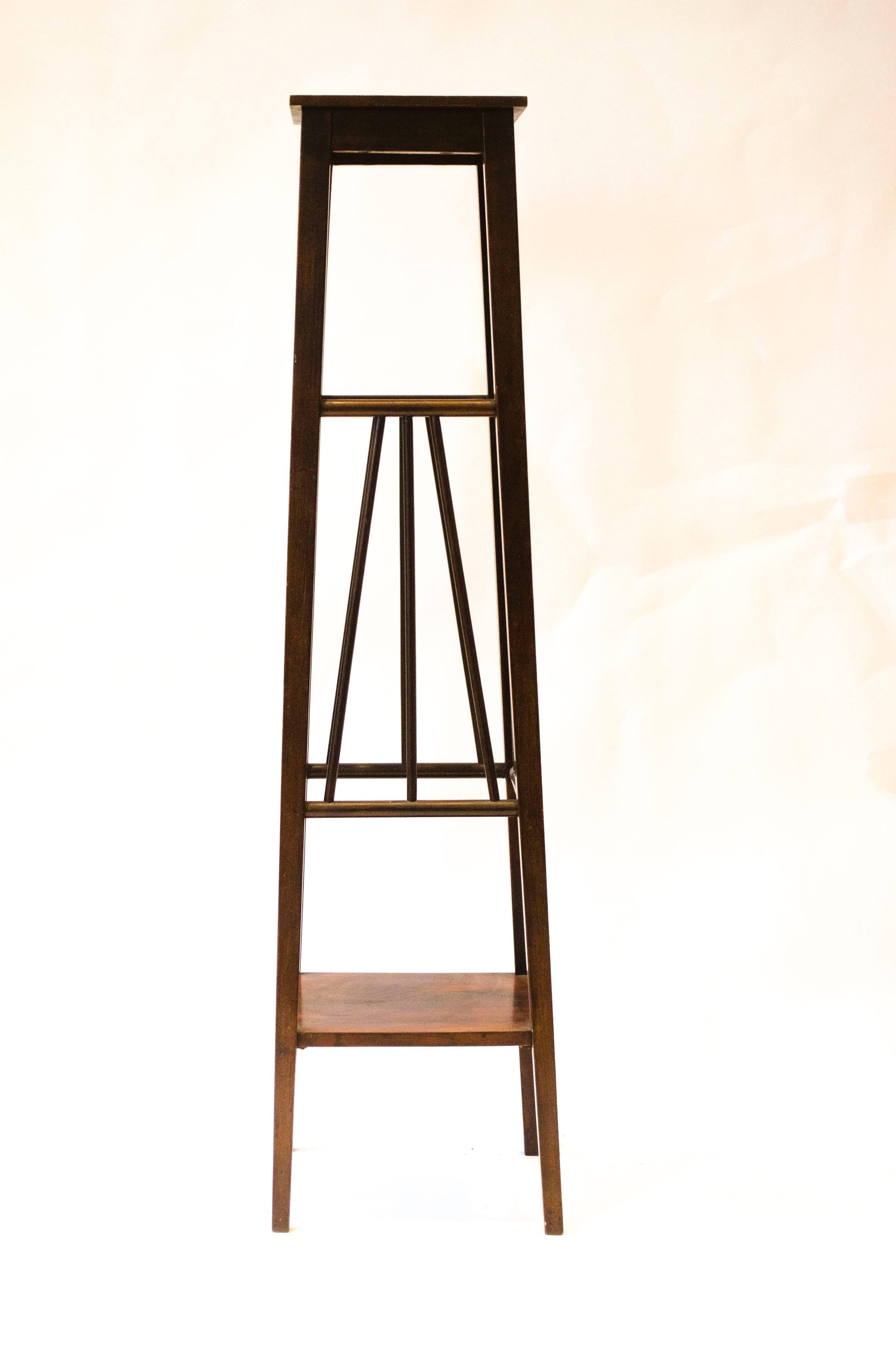 Edward William Godwin. 
An Anglo-Japanese walnut plant stand.
