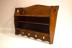 Set of Oak Arts & Crafts Hanging Wall Shelves by Liberty and Co.