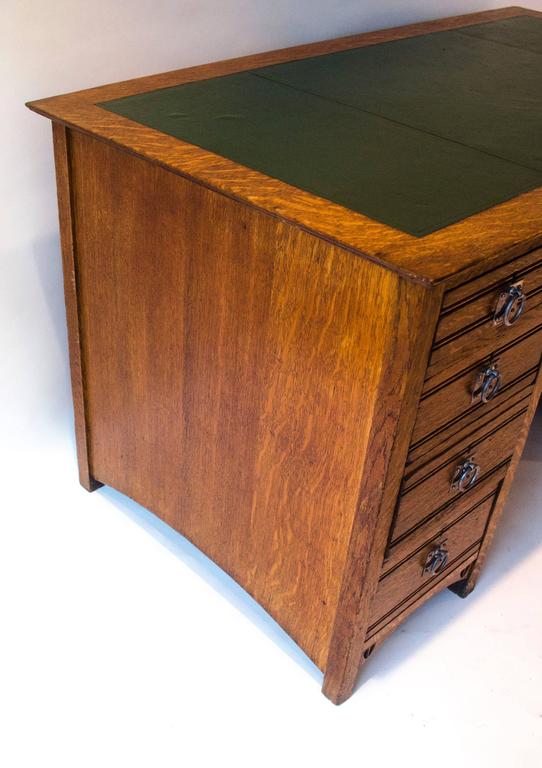 Glasgow School Oak Desk by E. A. Taylor For Sale at 1stDibs