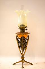 Rare Arts & Crafts Oil Lamp by WAS Benson
