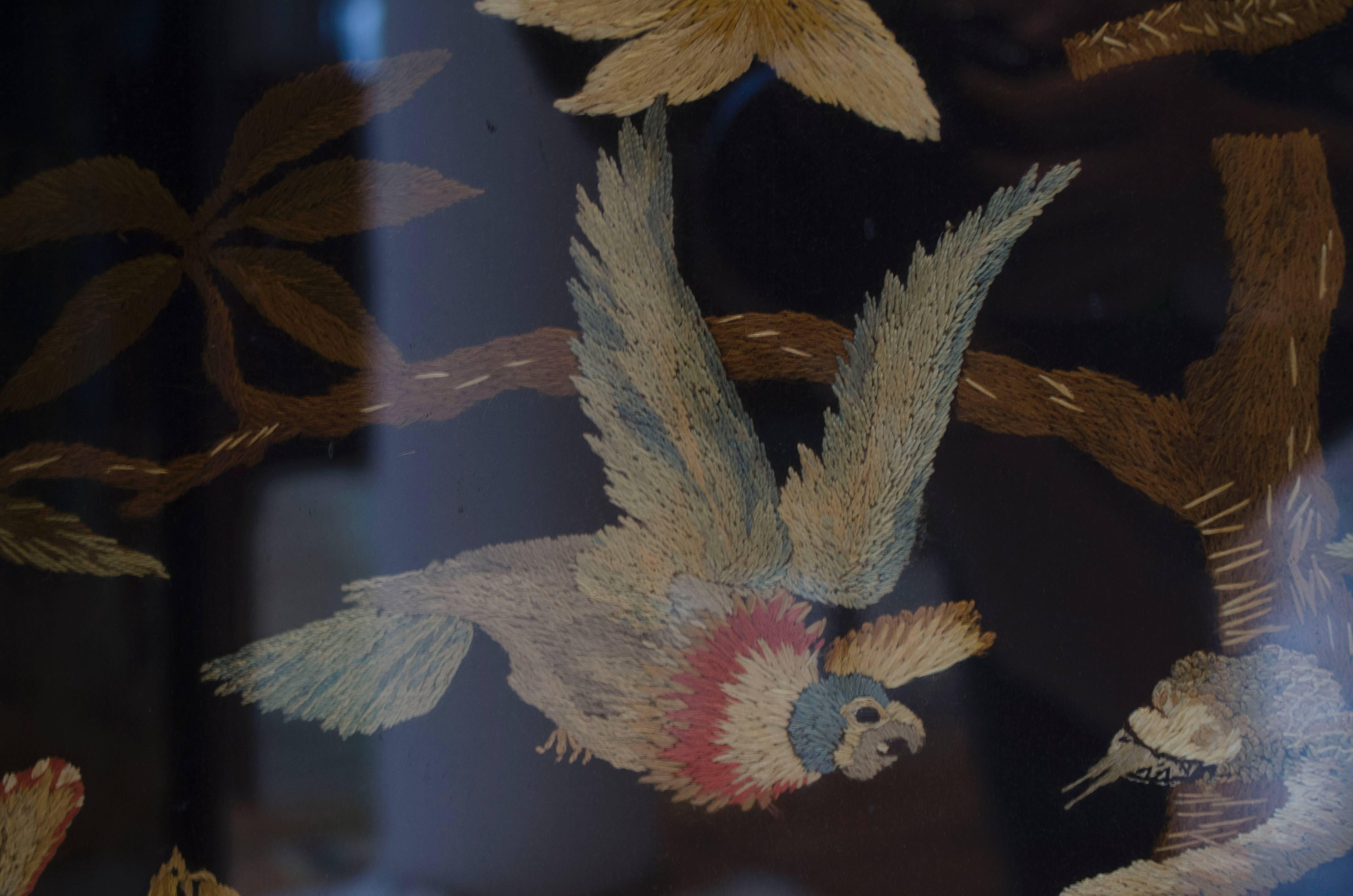 Edward William Godwin (attributed), an Aesthetic Movement ebonised and needlework three-fold screen, probably by Collinson and Lock, worked in colours with birds amidst foliage.
Collinson and Lock of London 'Art Furnishers', founded with the