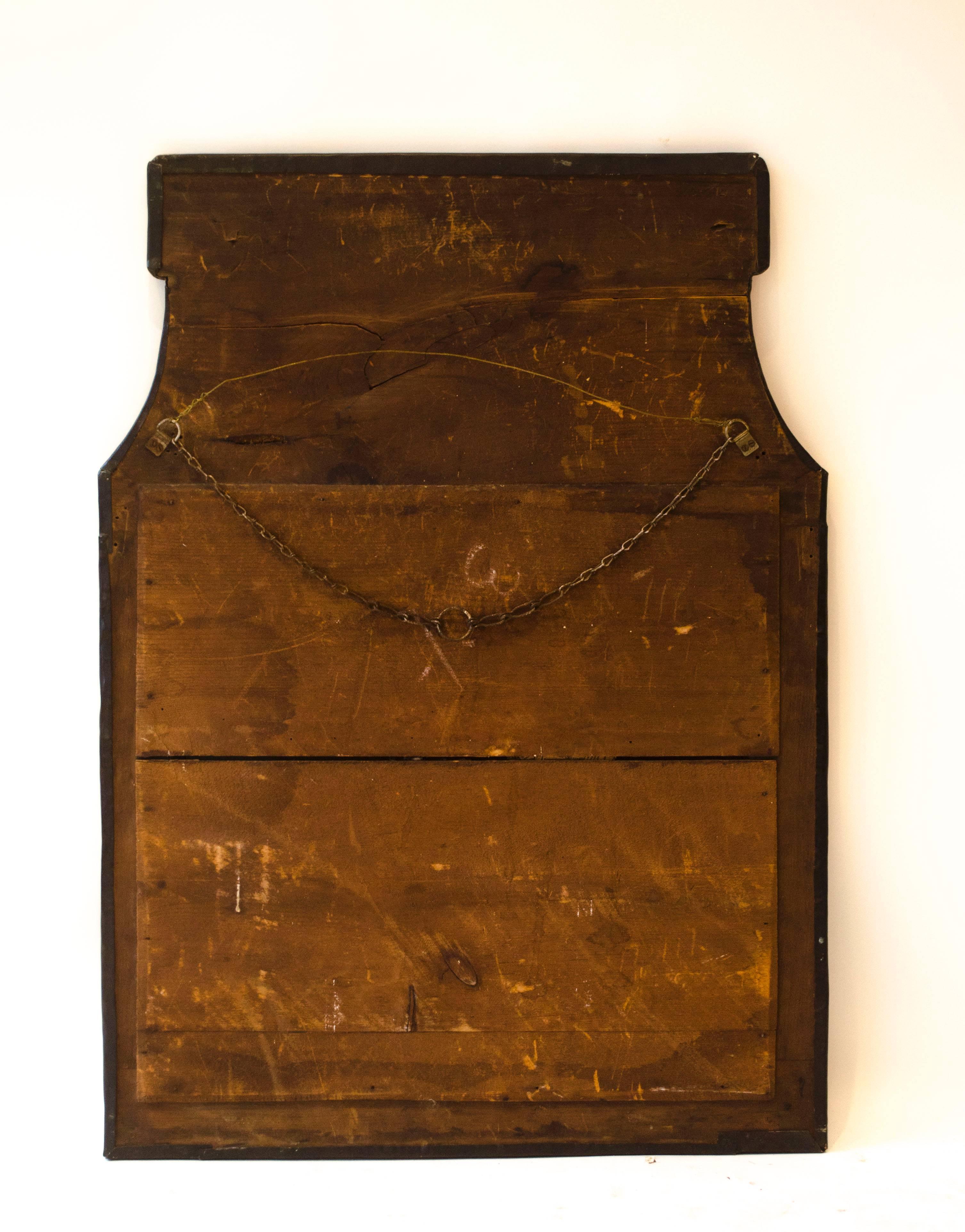 John Pearson, attributed. An exceptional copper mirror with lovely chocolate patina.

Mirror frame, height 33", width 24".
Mirror, 17 1/4" square.
   