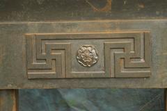 Anglo-Japanese Cast Iron Fireplace with Honesty Motifs and Rose to the Centre