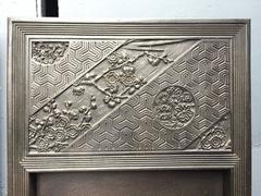 Pair of Anglo-Japanese Cast Iron Fire Inserts by T Jeckyll