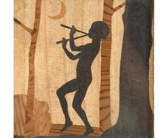 Marquetry and Gilt Gesso Wall Mirror, by Walter Crane