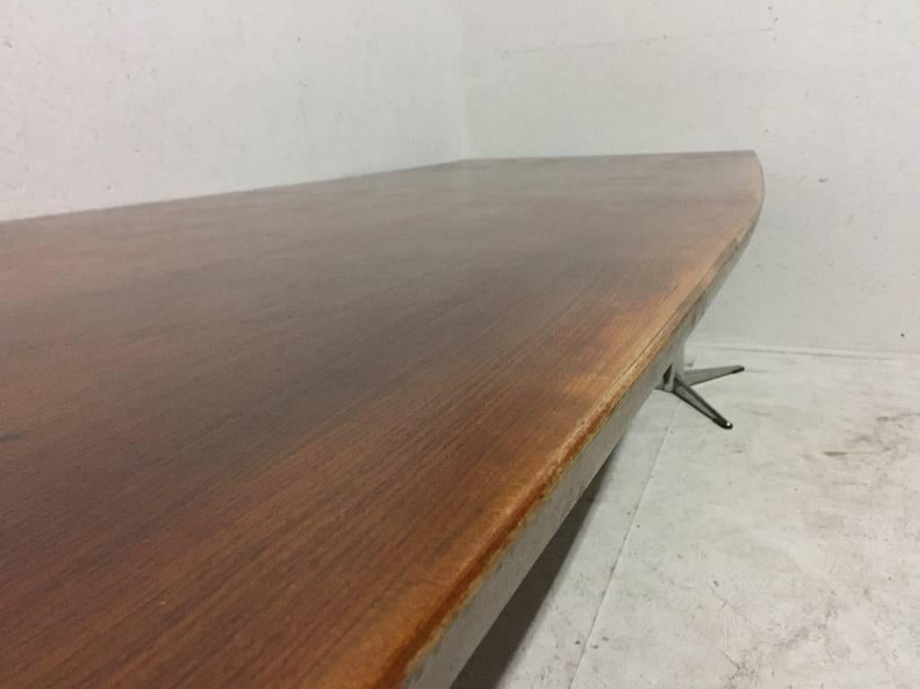 Mid-20th Century Heals Mid Century Modern Large Teak Boardroom/Dining Table with a Curvaceous Top