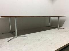 Heals Mid Century Modern Large Teak Boardroom/Dining Table with a Curvaceous Top