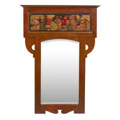 Rare Arts & Crafts Mirror by Shapland & Petter with a Medieval Hunting Scene 6