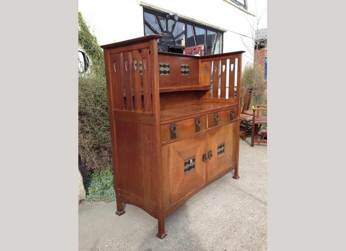 arts and crafts oak sideboard