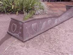 Good Quality Arts & Crafts Copper Fender with Repousse Heart Details
