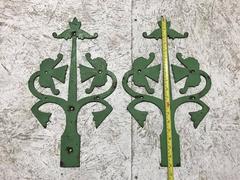 Pair of Gothic Revival Cast Iron Hinges