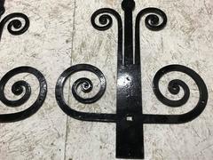 Good Pair of Gothic Revival Cast Iron Hinges