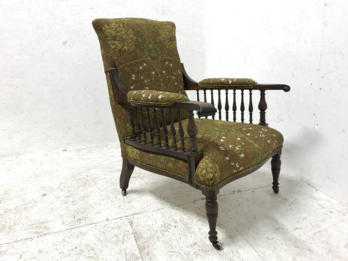 Mahagoni-Saville-Sessel für Morris & Co entworfen von George W Jack (Englisch)