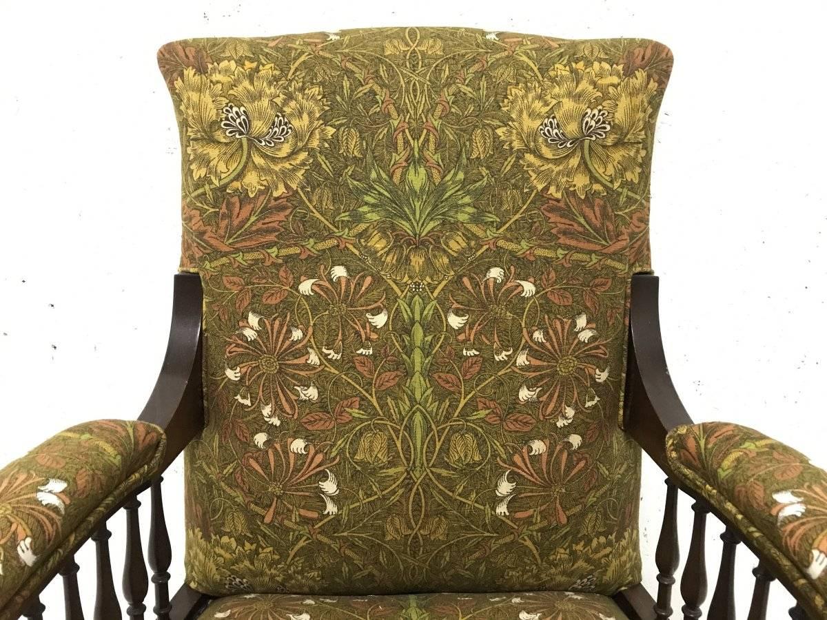 Mahagoni-Saville-Sessel für Morris & Co entworfen von George W Jack (Arts and Crafts)