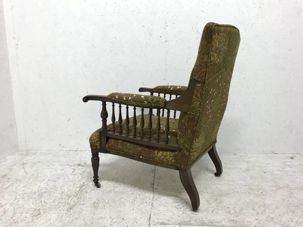 Hand-Crafted Mahogany Saville Armchair for Morris & Co Designed by George W Jack