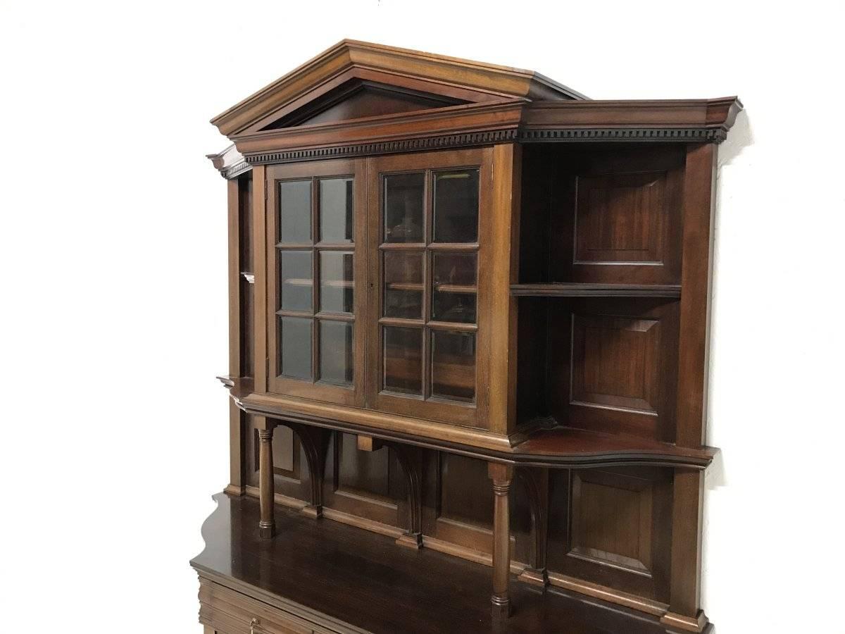 Morris & Co. Fine Mahogany Glazed Bookcase Designed by George W Jack In Good Condition For Sale In London, GB