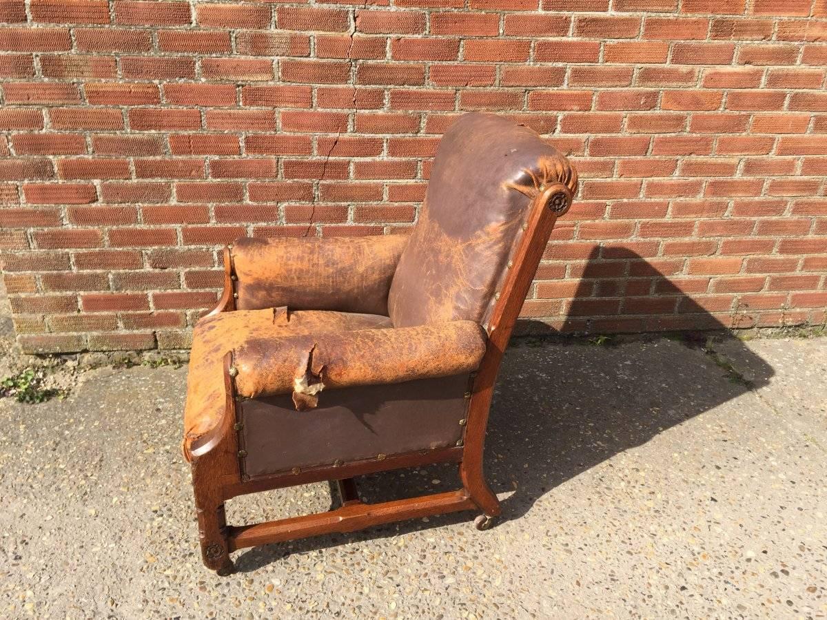 Néo-gothique A W N Pugin, un rare fauteuil en chêne probablement conçu pour la maison de conférencier en vente