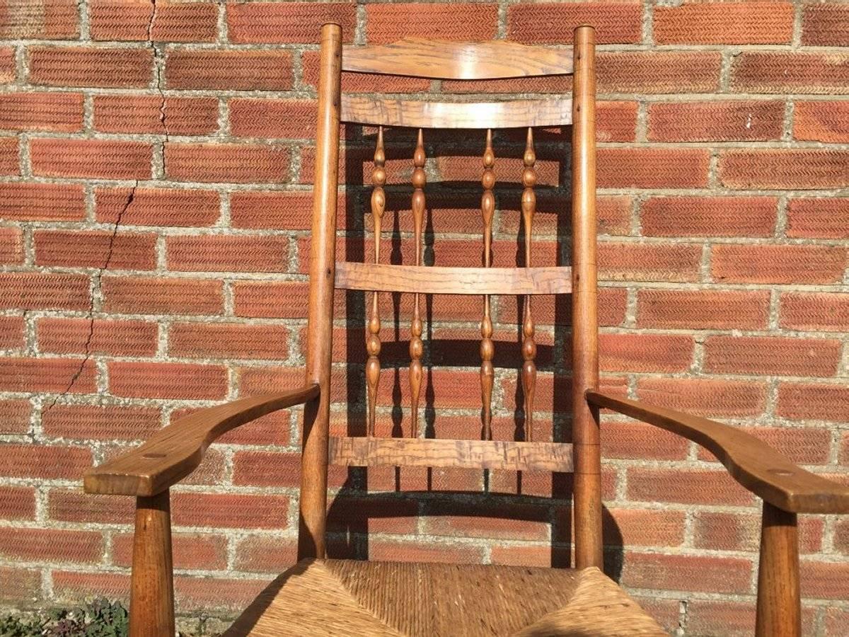 Arts and Crafts Cotswold School Rocking Chair Made From Ash by Edward Gardiner