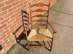A Cotswold School Arts and Crafts Ash Armchair Attributed to Edward Gardiner