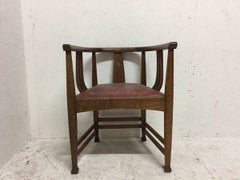 E A Taylor Attributed, a Good Stylish Arts & Crafts Oak Tub Chair