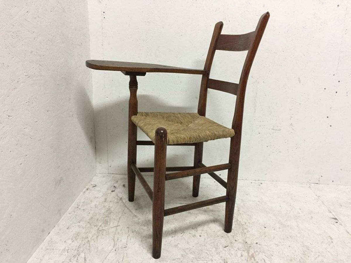 Arts and Crafts William Birch, Artist's Sketching Armchair with Shaped Top to sketch or paint on For Sale