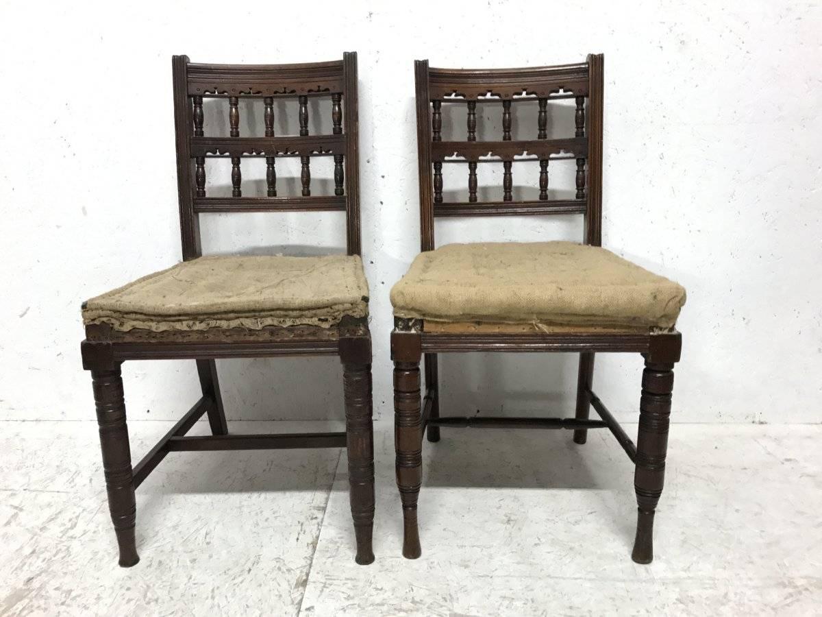 Bruce Talbert, for Gillows. Set of 10 Aesthetic Movement Walnut Dining Chairs  2