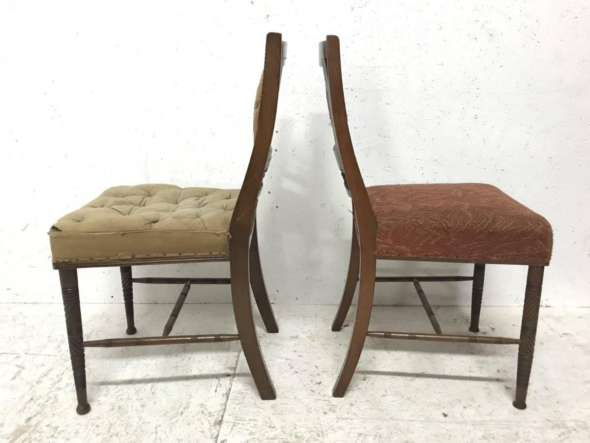 English Bruce Talbert Gillows, Harlequin Set of Eight Aesthetic Movement Dining Chairs
