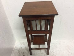 Liberty & Co attri, Walnut Plant Stand turned uprights & Removable Lower Tier
