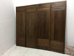 Liberty & Co. Arts & Crafts Four Fold-Screen with Stylized Floral Details