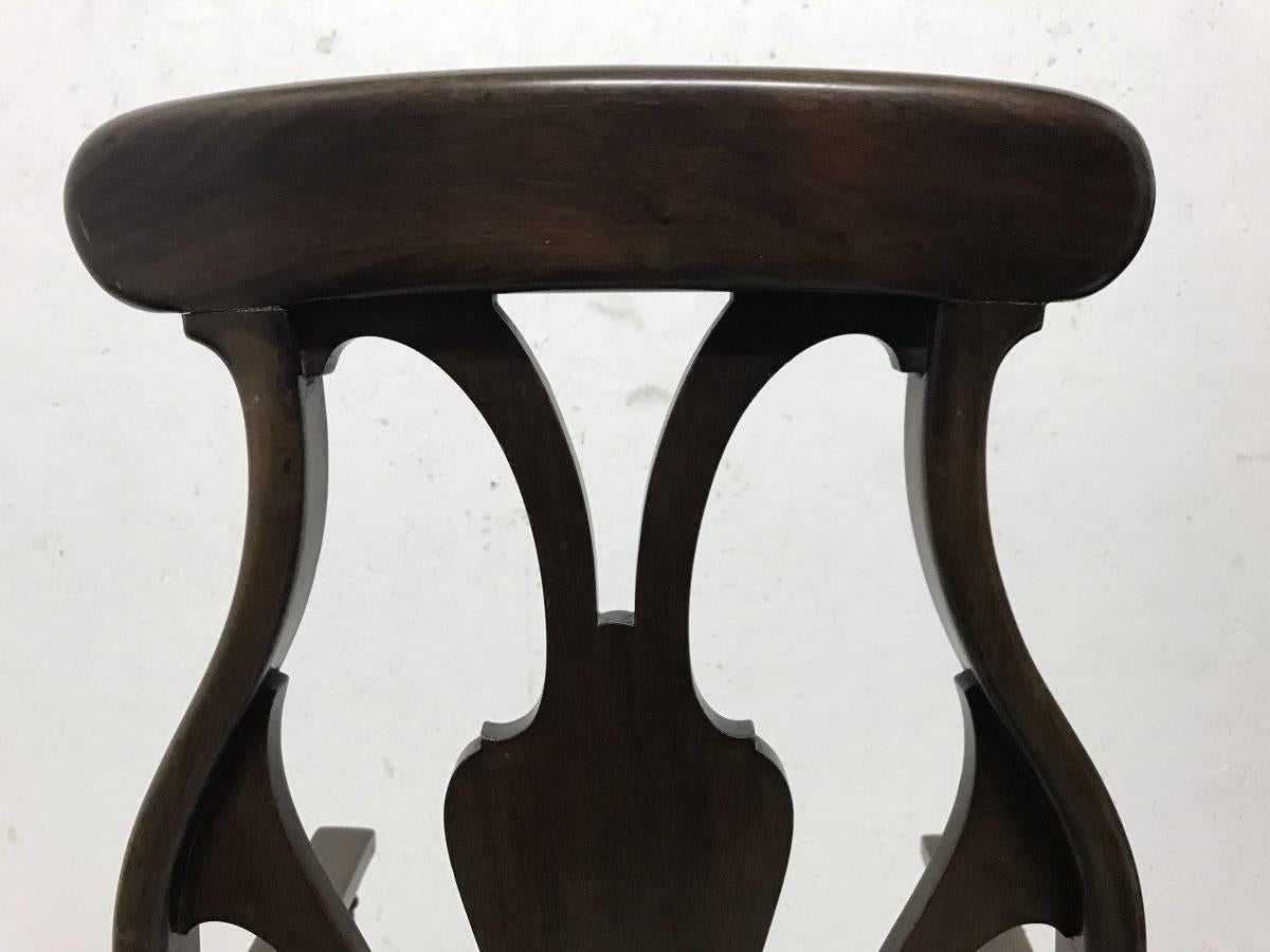Liberty & Co. An Arts & Crafts Mahogany Armchair with an Art Nouveau Style Back For Sale 3