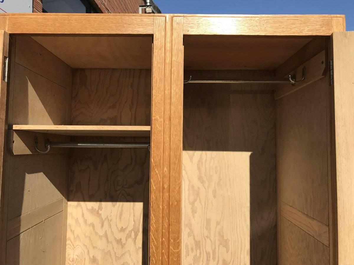 Arts and Crafts Heals and Sons, A Light Oak Double Wardrobe